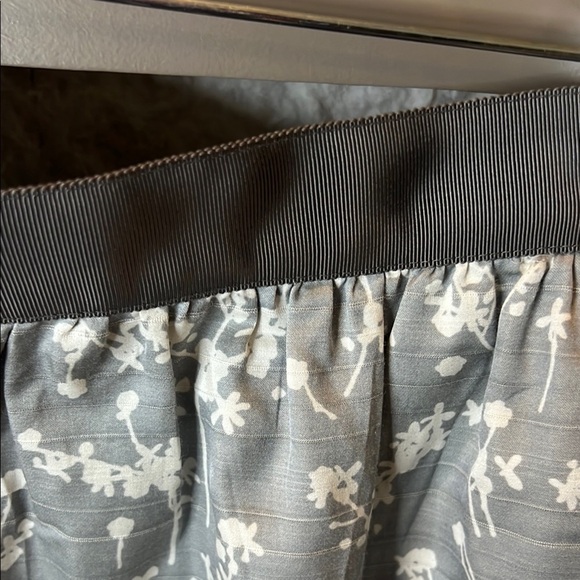 LOFT Silver Pleated cotton silk blend Mini Skirt,  Cocktail - Picture 4 of 11